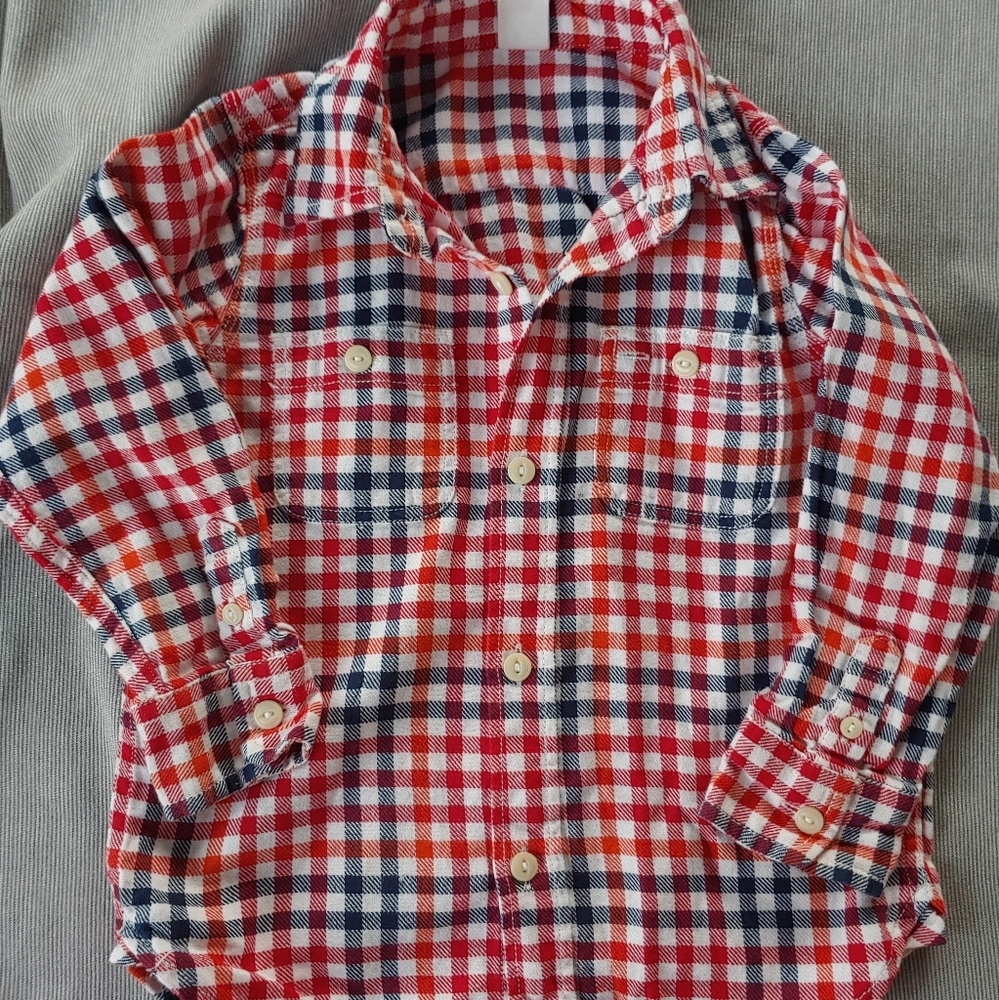 Boys Flannel Buddon Down Shirt